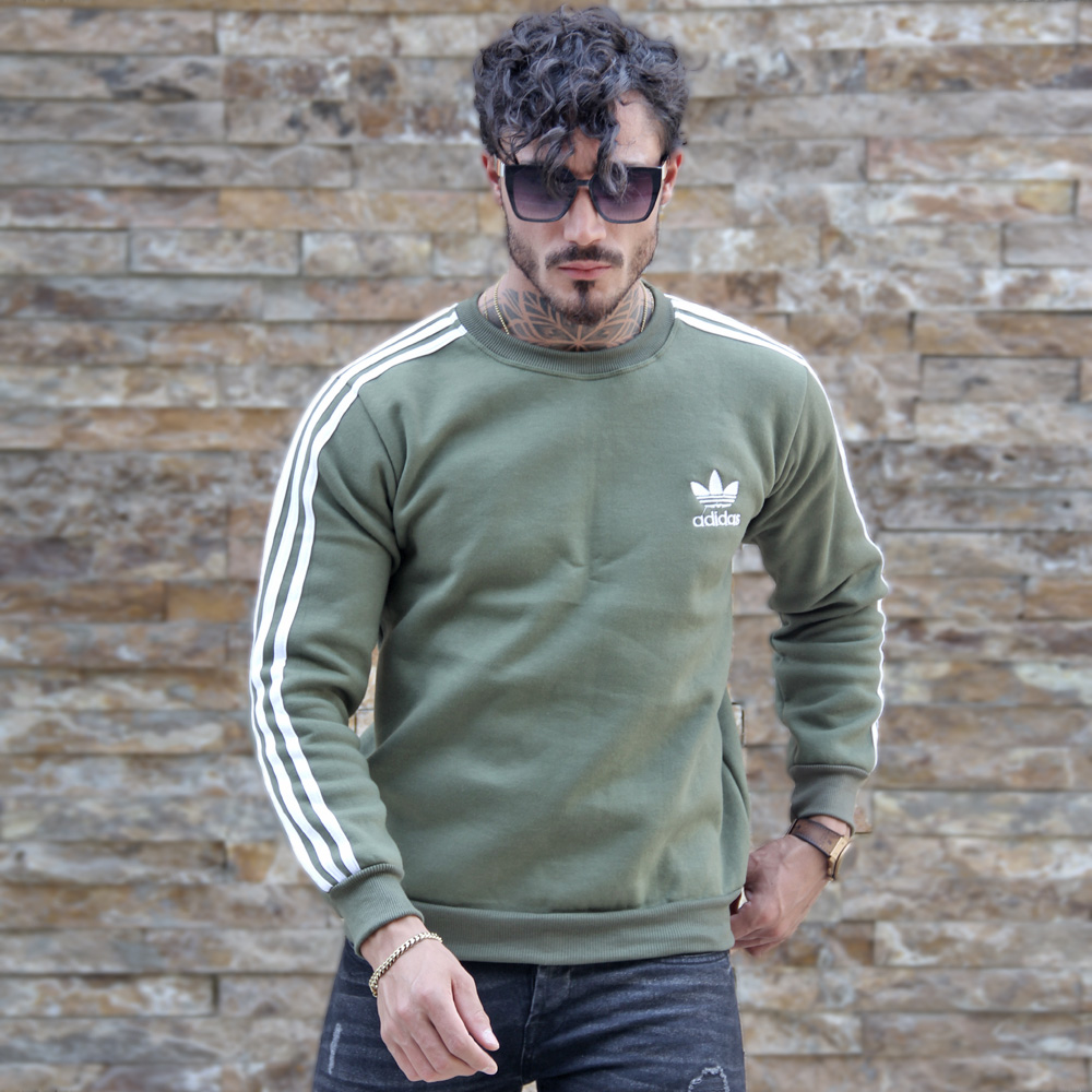 دورس یقه گرد adidas زیتونی